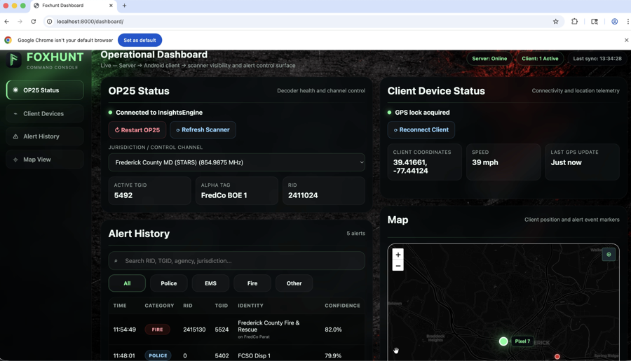 Foxhunt Command Console